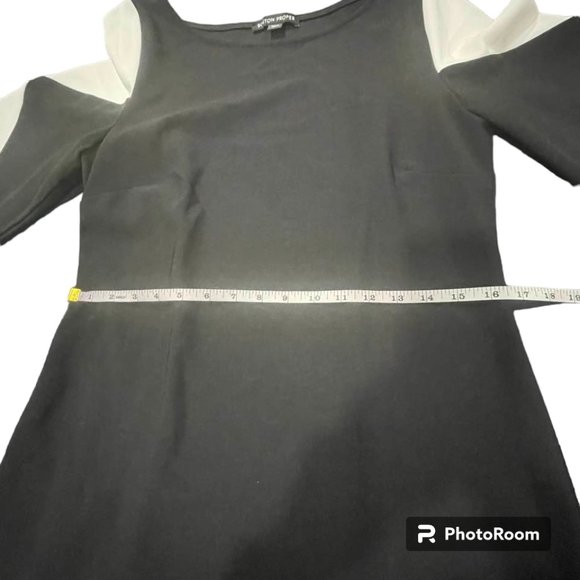 Boston Proper Travel Collection Color Block Flare Sleeves Career Midi Dr… - Picture 6 of 15